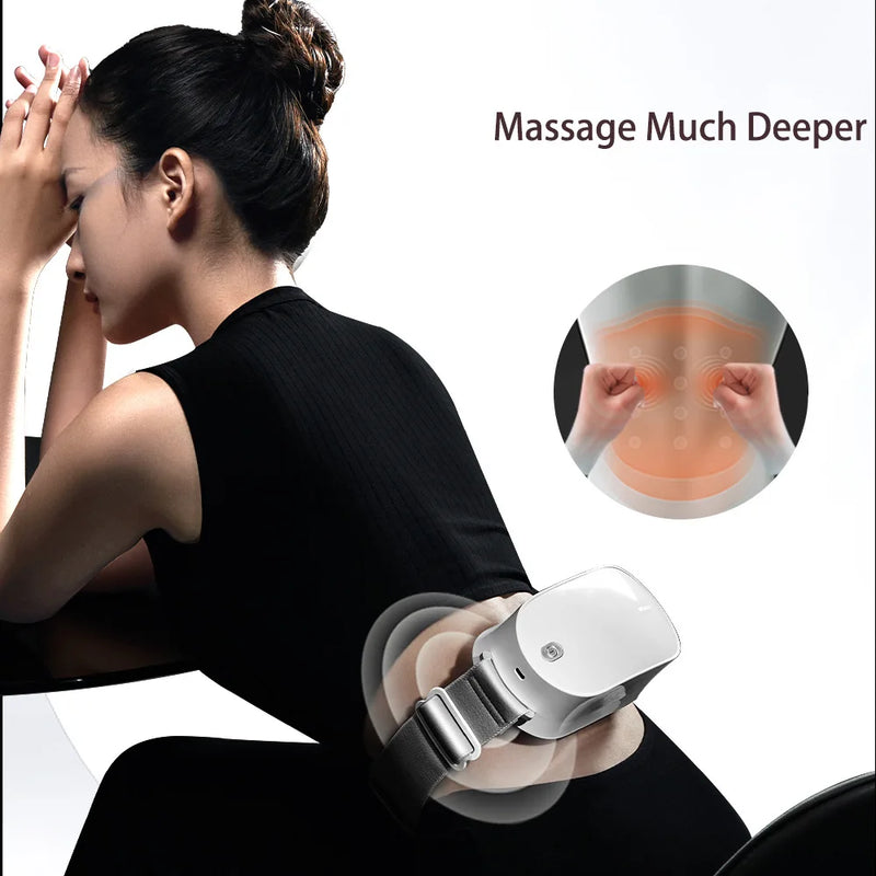 Wireless Portable Premium Multi-function Pounding Waist Back Massager Relaxing Warmth Pounding Legs Massager for Home and Office